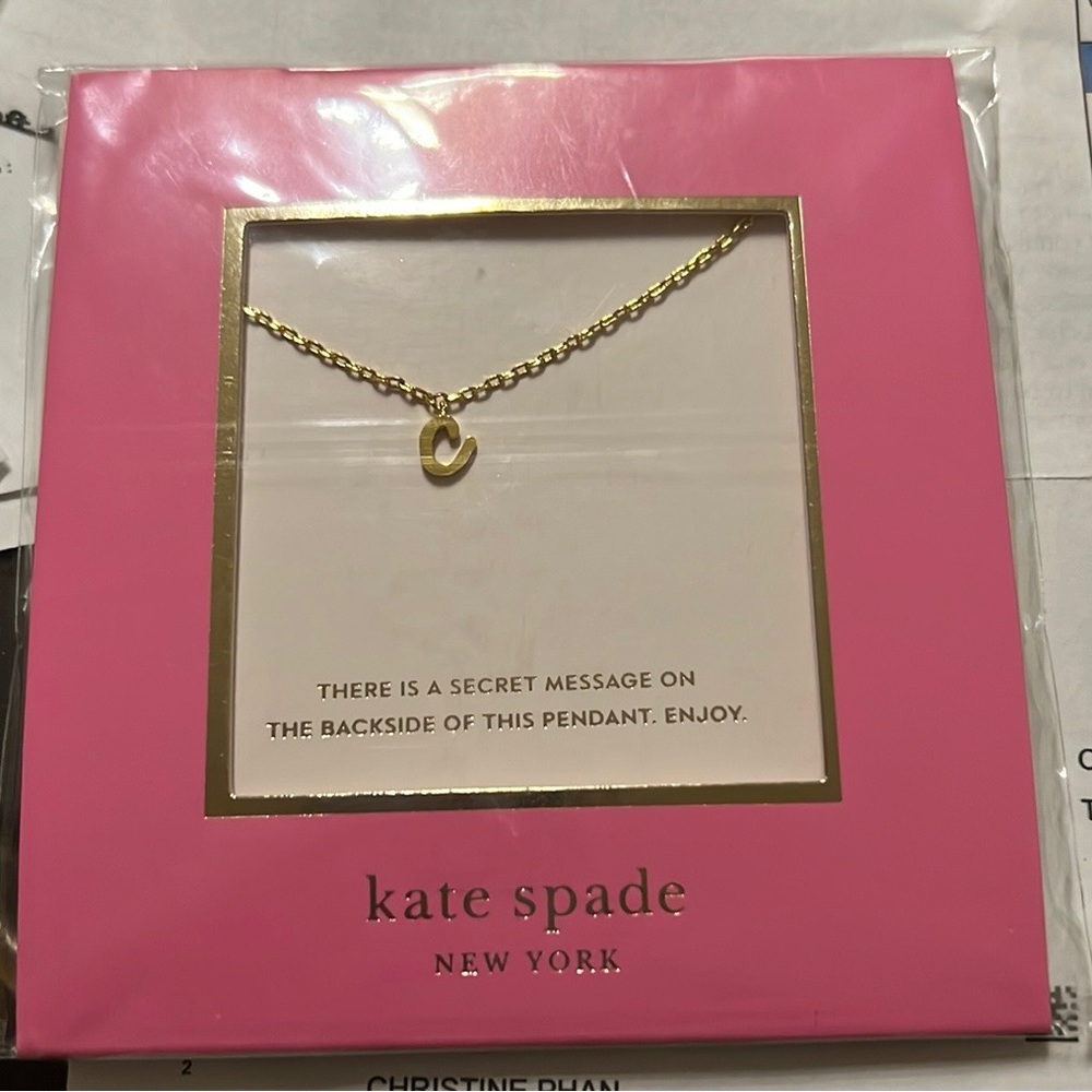 kate spade necklace C letter